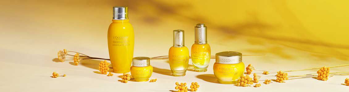 Product display of immortelle Divine range